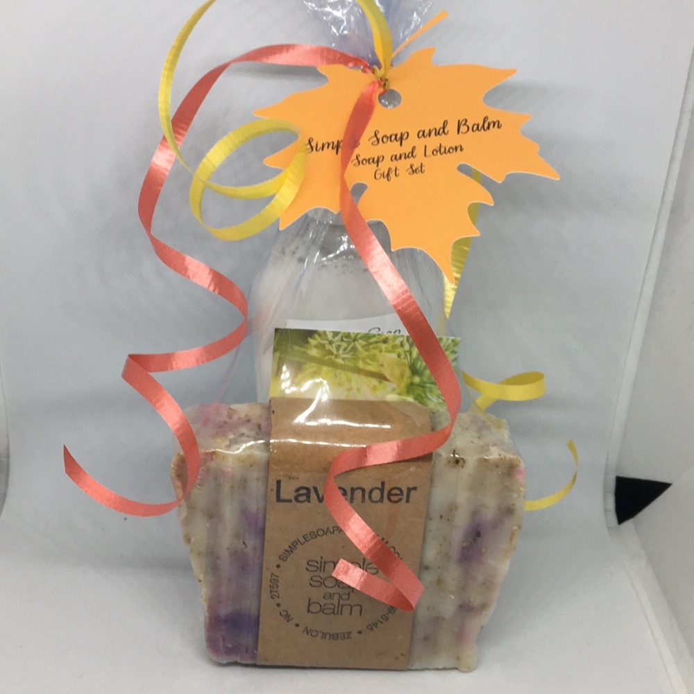 Lavender soap and lotion gift set